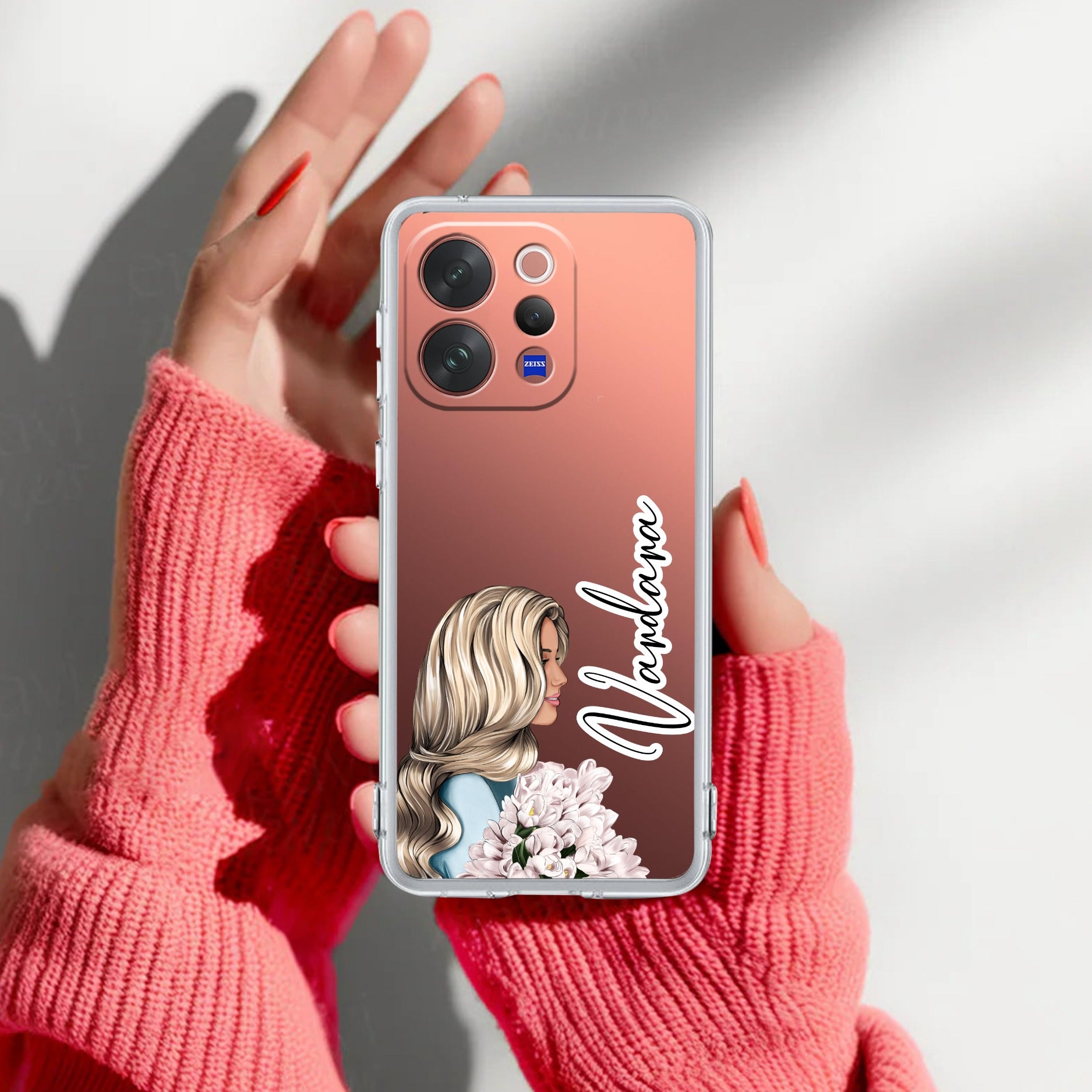 Stylish Girl Customize Transparent Silicon Case For Vivo V40e 5G