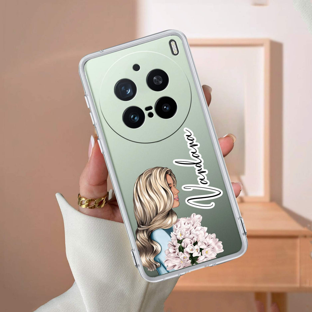 Stylish Girl Customize Transparent Silicon Case For Vivo Y19 5G
