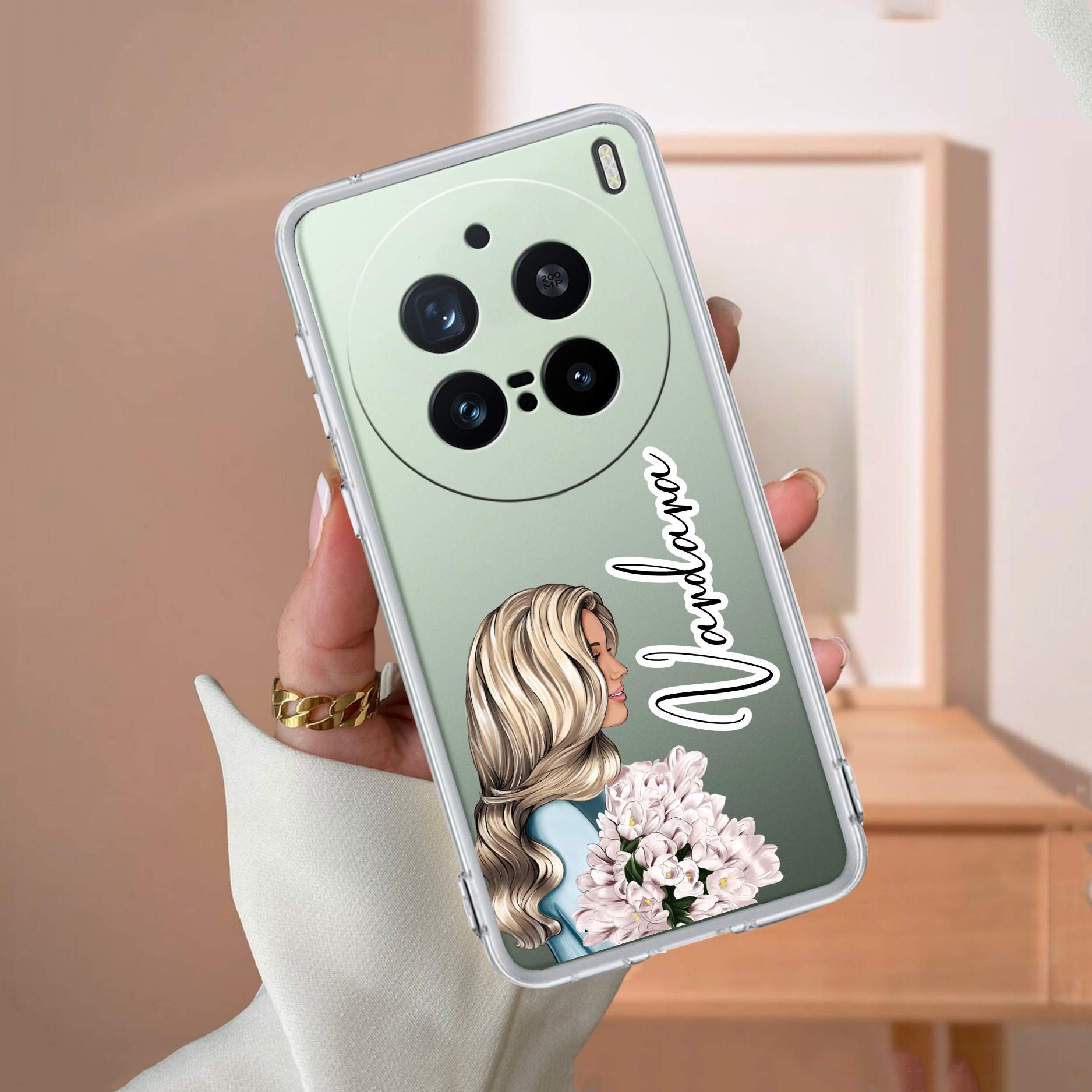 Stylish Girl Customize Transparent Silicon Case For Vivo Y19 5G