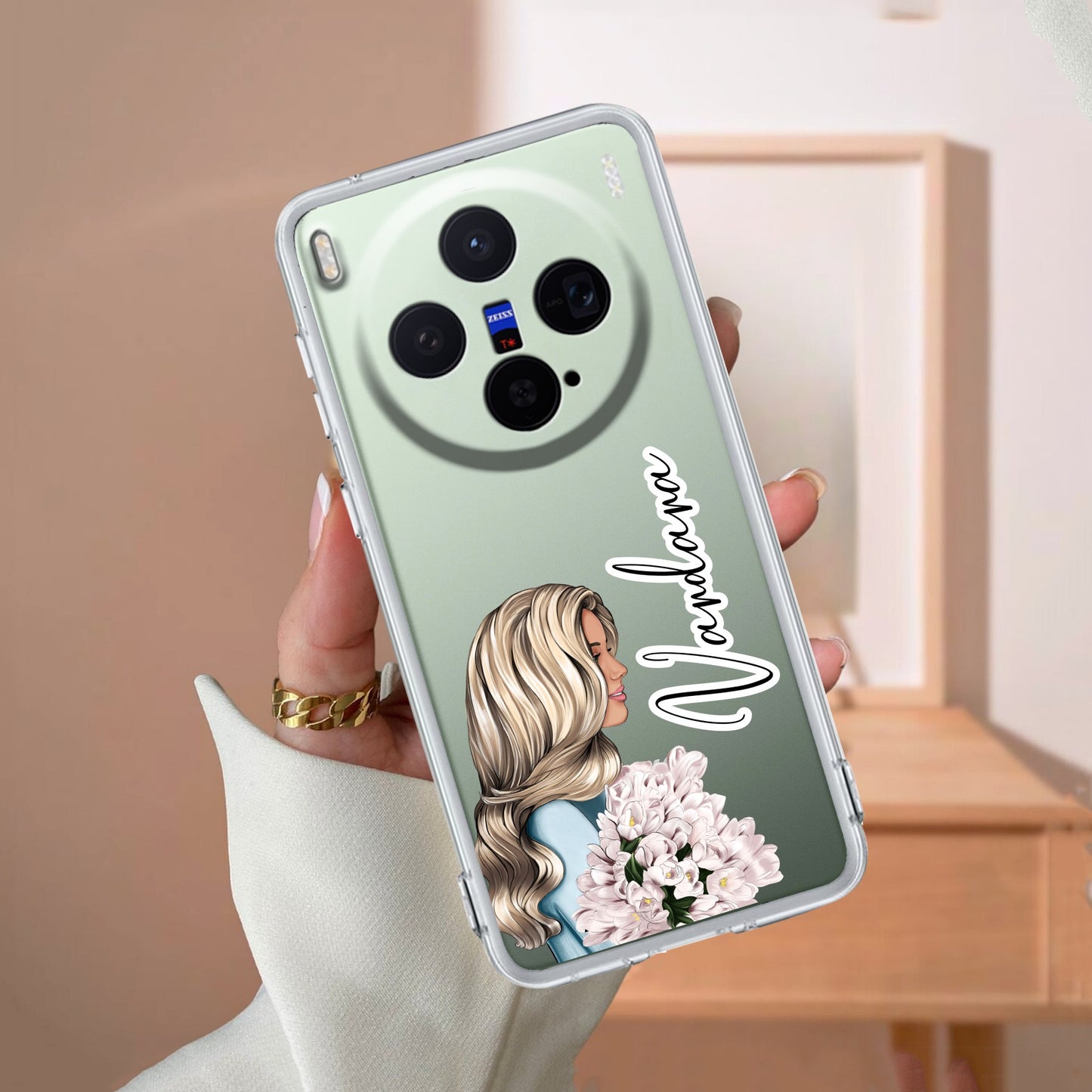 Stylish Girl Customize Transparent Silicon Case For Vivo