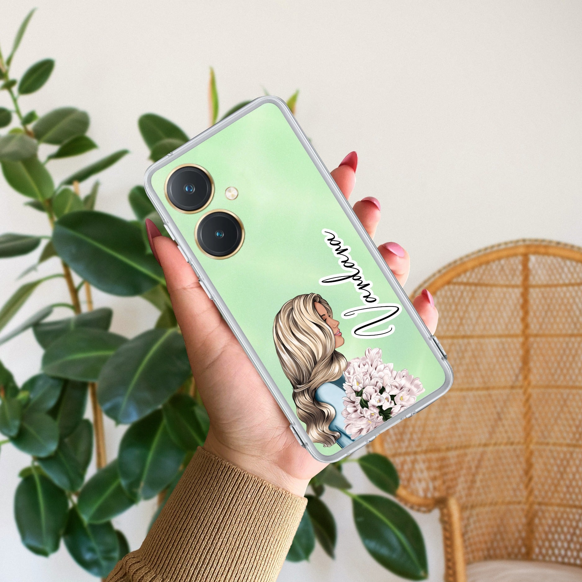 Stylish Girl Customize Transparent Silicon Case For Vivo Y27 4G