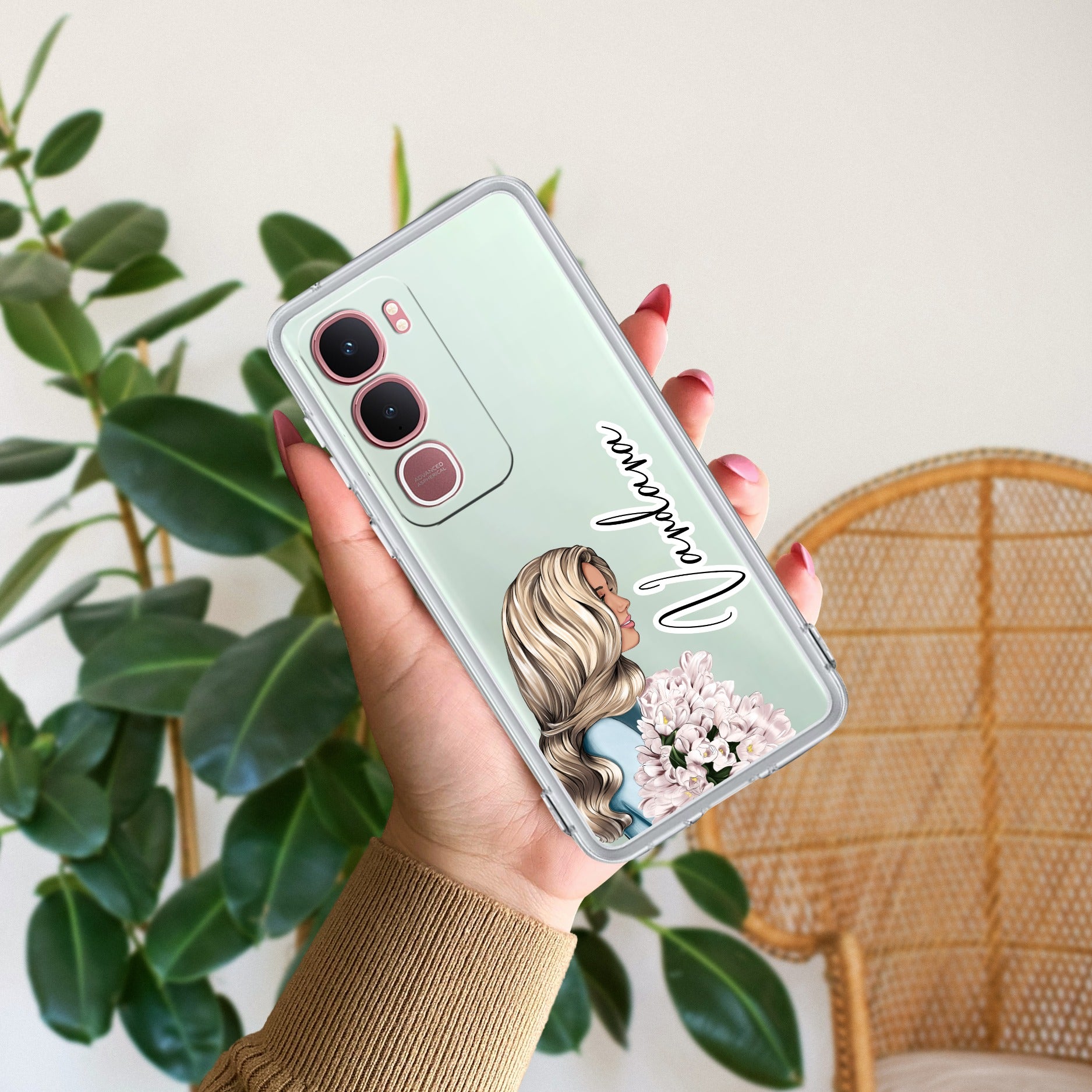 Stylish Girl Customize Anti Yellow Case For Vivo Y31 5G