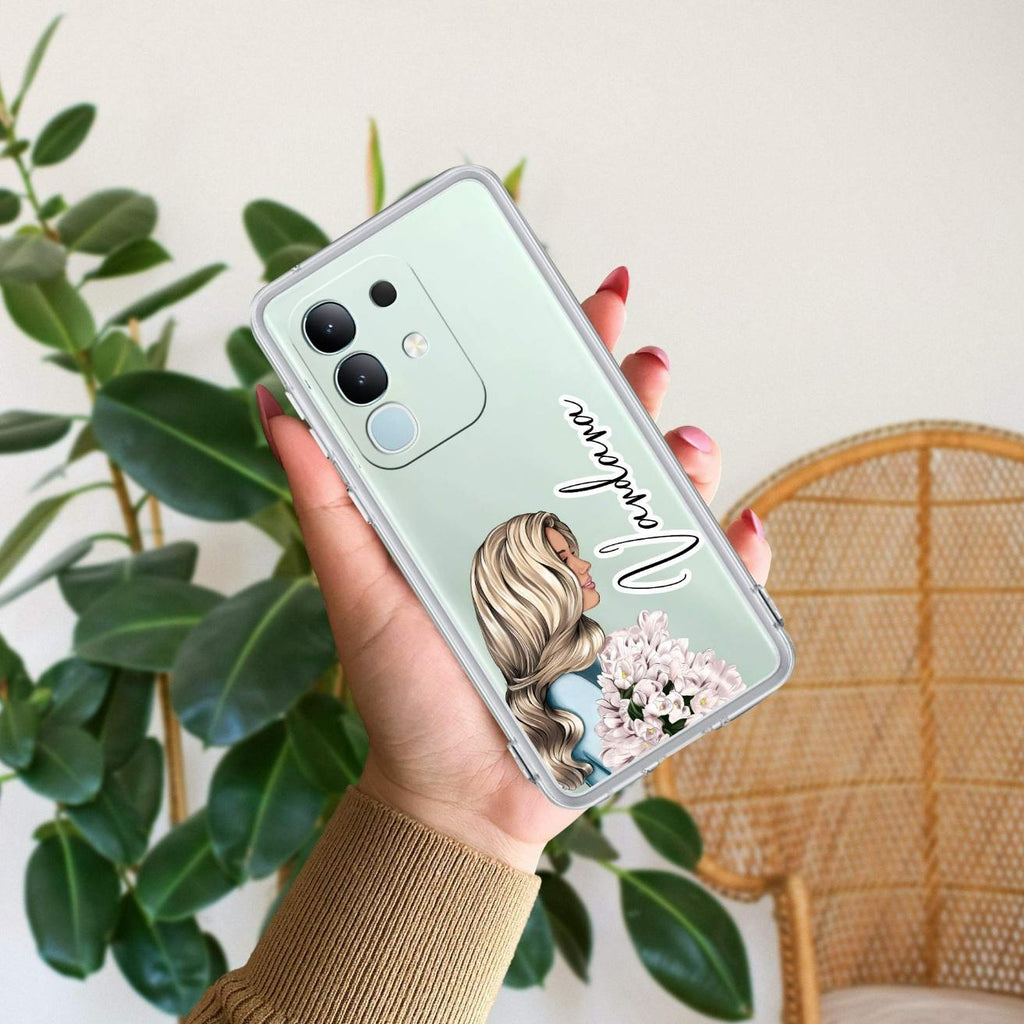 Stylish Girl Customize Transparent Silicon Case For Vivo X200 5G