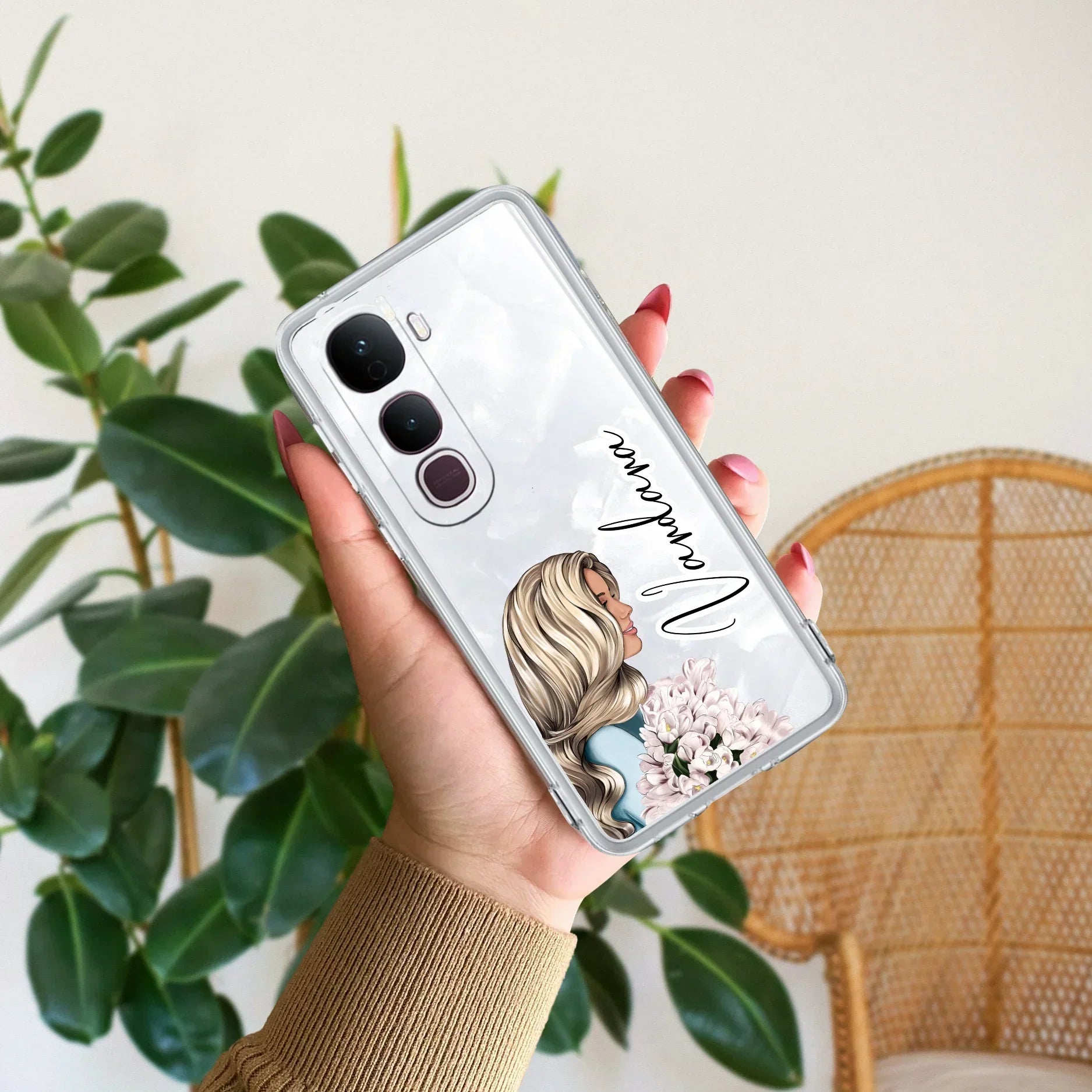 Stylish Girl Customize Transparent Silicon Case For Vivo Y400 Pro 5G