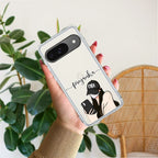 Stylish Girl With Cap Customize Transparent Silicon Case For Google Pixel 10 Pro