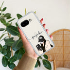 Stylish Girl With Cap Customize Transparent Silicon Case For Google Pixel 10a 5G