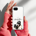 Stylish Girl With Cap Customize Anti Yellow Clear Case For iPhone 17e