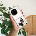 Stylish Girl With Cap Customize Transparent Silicon Case For iQOO 12 5G