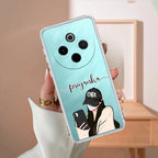 Stylish Girl With Cap Customize Transparent Silicon Case For iQOO Z10 5G