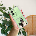 Stylish Girl With Cap Customize Transparent Silicon Case For Vivo T3 Lite 5G