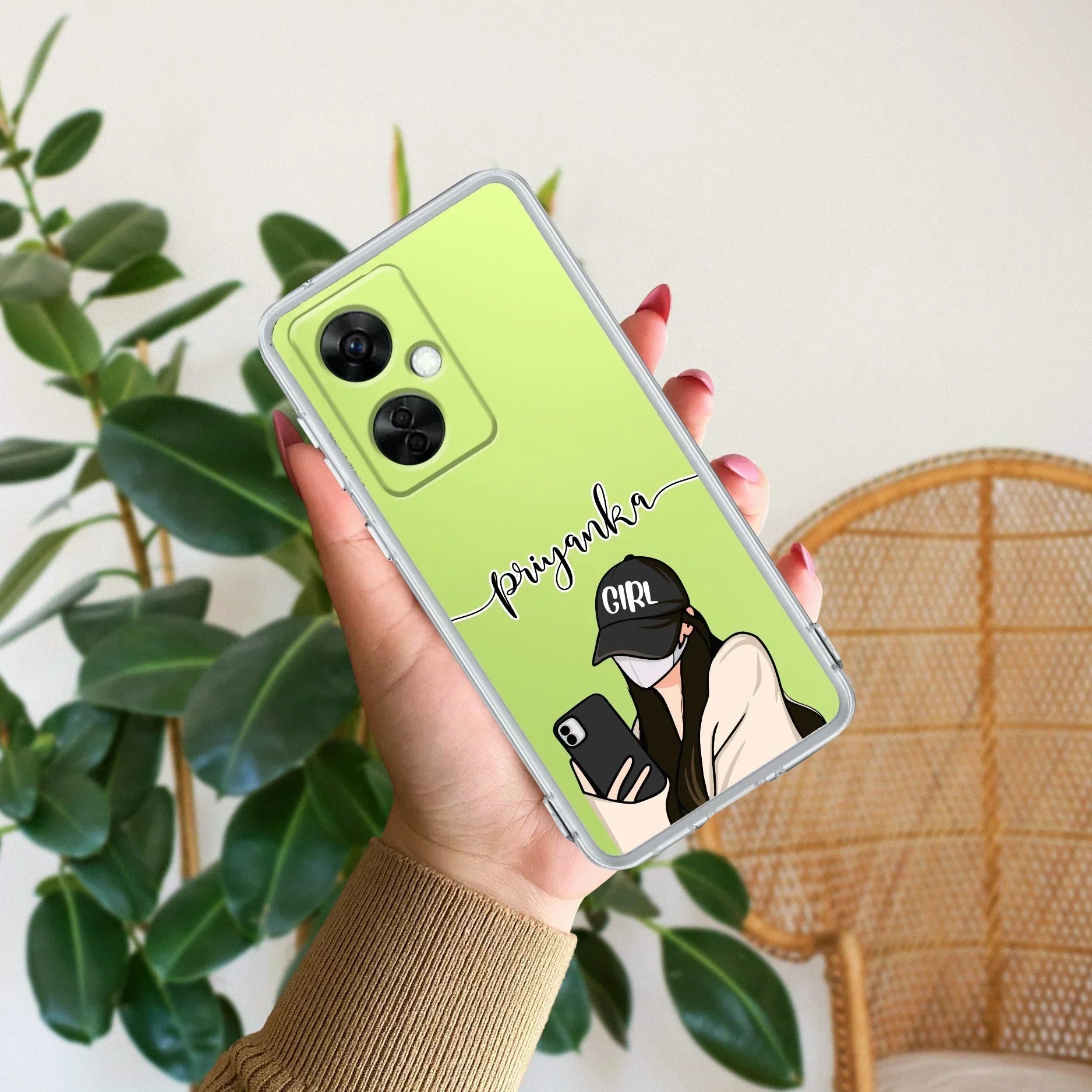 Stylish Girl With Cap Customize Transparent Silicon Case For OnePlus - ShopOnCliQ