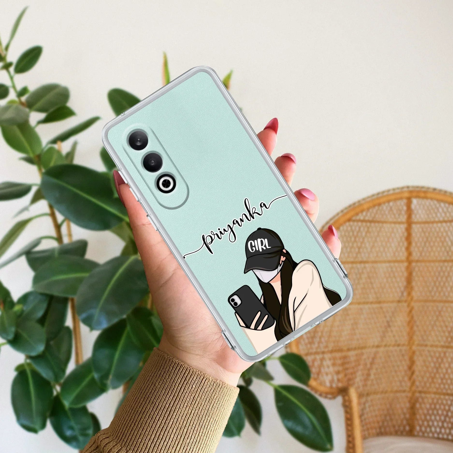Stylish Girl With Cap Customize Transparent Silicon Case For OnePlus - ShopOnCliQ