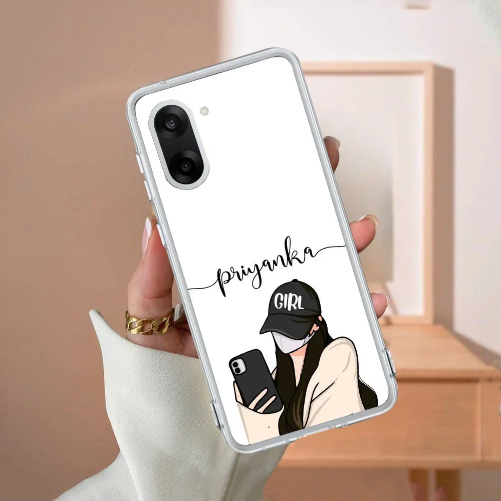 Stylish Girl With Cap Customize Transparent Silicon Case For OnePlus - ShopOnCliQ