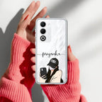 Stylish Girl With Cap Customize Anti Yellow Case For Oppo A5 5G