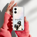 Stylish Girl With Cap Customize Anti Yellow Case For Oppo A5X 5G