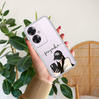 Stylish Girl With Cap Customize Anti Yellow Case For Oppo F25 Pro 5G