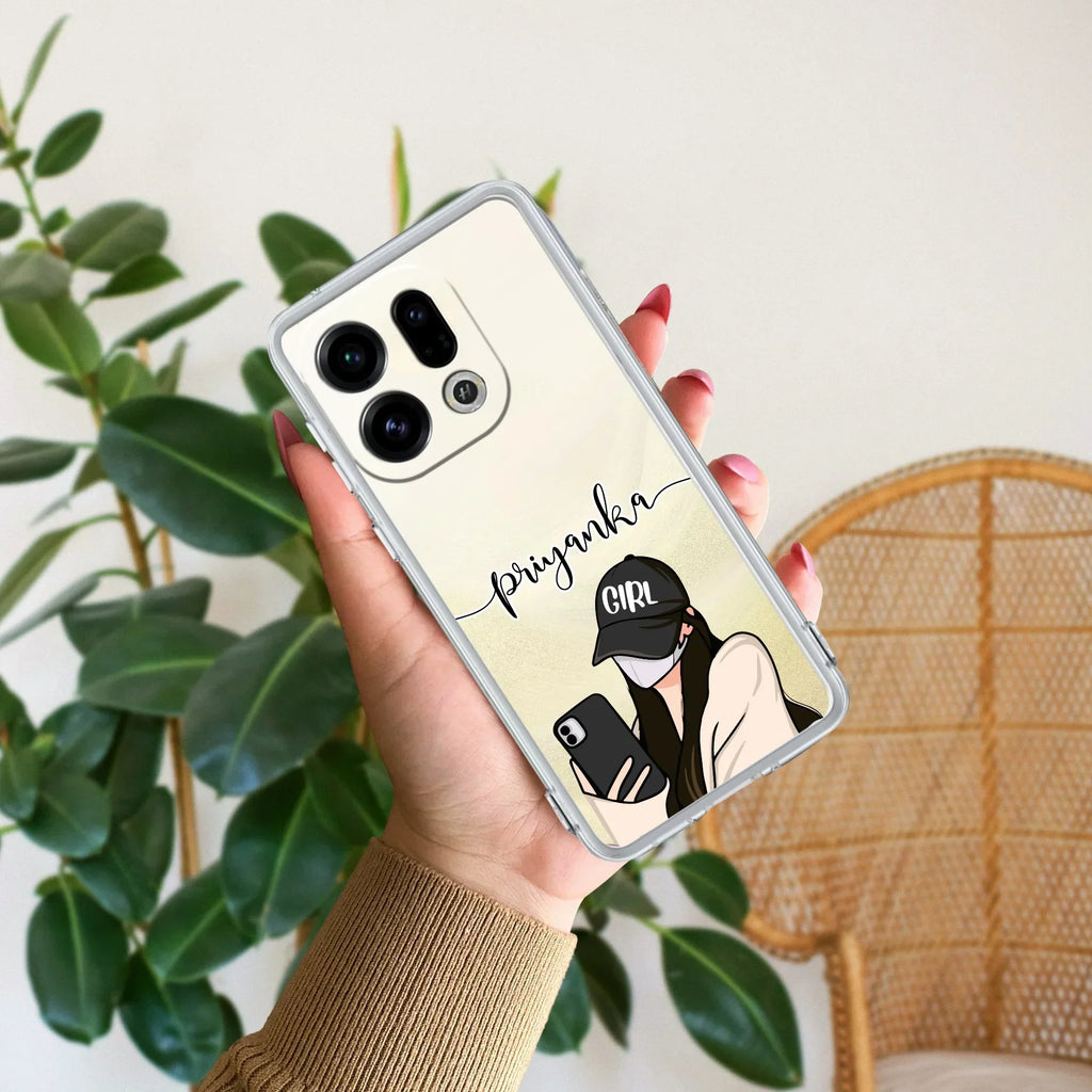 Stylish Girl With Cap Customize Anti Yellow Case For Oppo Find X9 5G