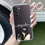 Stylish Girl With Cap Customize Anti Yellow Case For Oppo Reno 12 Pro 5G