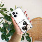 Stylish Girl With Cap Customize Anti Yellow Case For Oppo Reno 15 Pro Mini 5G