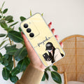 Stylish Girl With Cap Customize Transparent Silicon Case For Realme 14x 5G