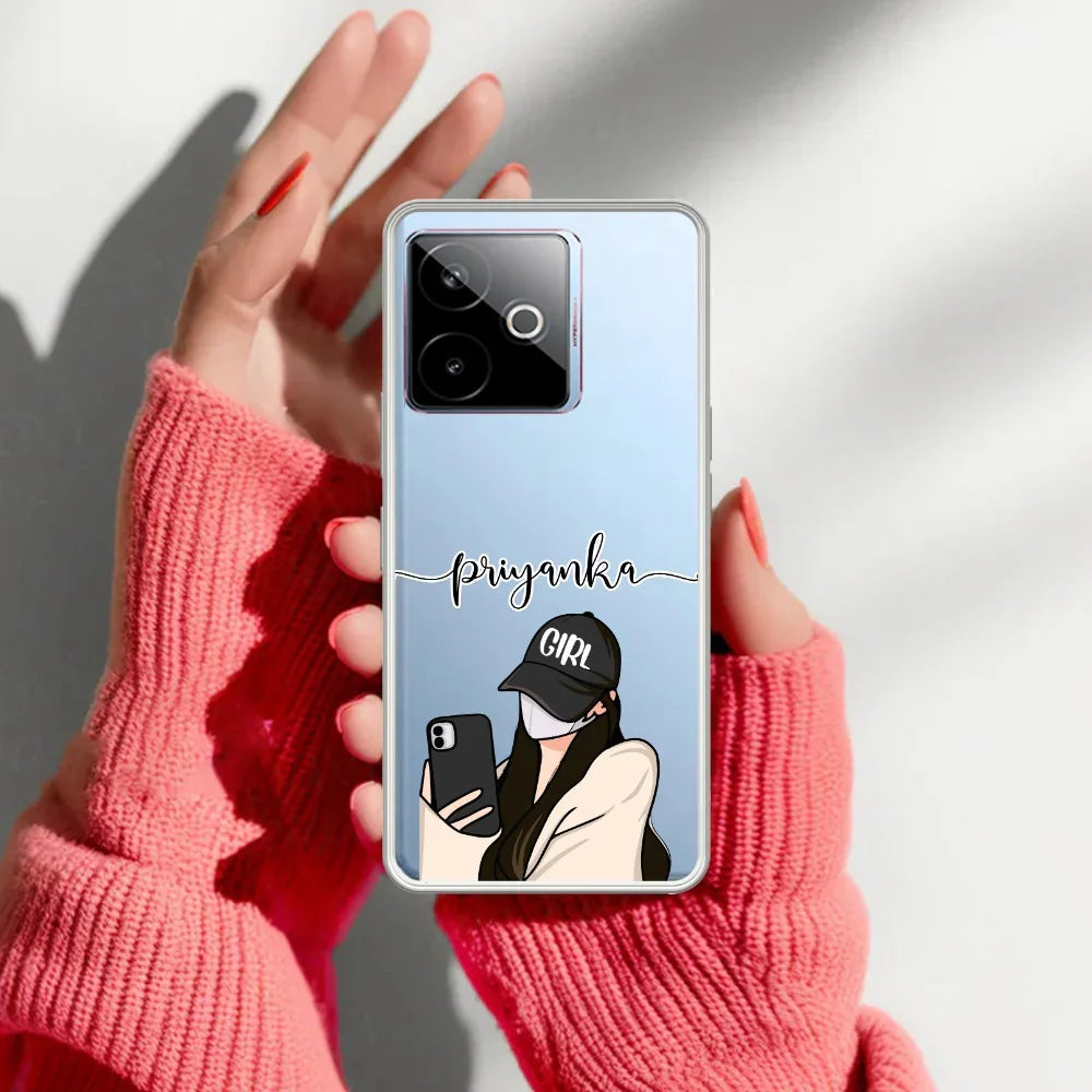 Stylish Girl With Cap Customize Transparent Silicon Case For Realme/Narzo - ShopOnCliQ