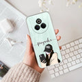 Stylish Girl With Cap Customize Transparent Silicon Case For Realme P3 Pro 5G