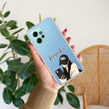 Stylish Girl With Cap Customize Transparent Silicon Case For Redmi Note 12 4G