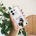Stylish Girl With Cap Customize Transparent Silicon Case For Redmi Note 13 5G