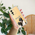 Stylish Girl With Cap Customize Transparent Silicon Case For Vivo V25 Pro 5G