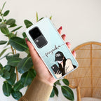 Stylish Girl With Cap Customize Transparent Silicon Case For Vivo V30 5G