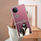 Stylish Girl With Cap Customize Transparent Silicon Case For Vivo Y58 5G