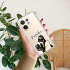 Stylish Girl With Cap Customize Transparent Silicon Case For Vivo X200 FE