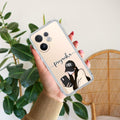Stylish Girl With Cap Customize Transparent Silicon Case For Vivo V60 5G