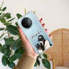 Stylish Girl With Cap Customize Transparent Silicon Case For Vivo Y200e 5G