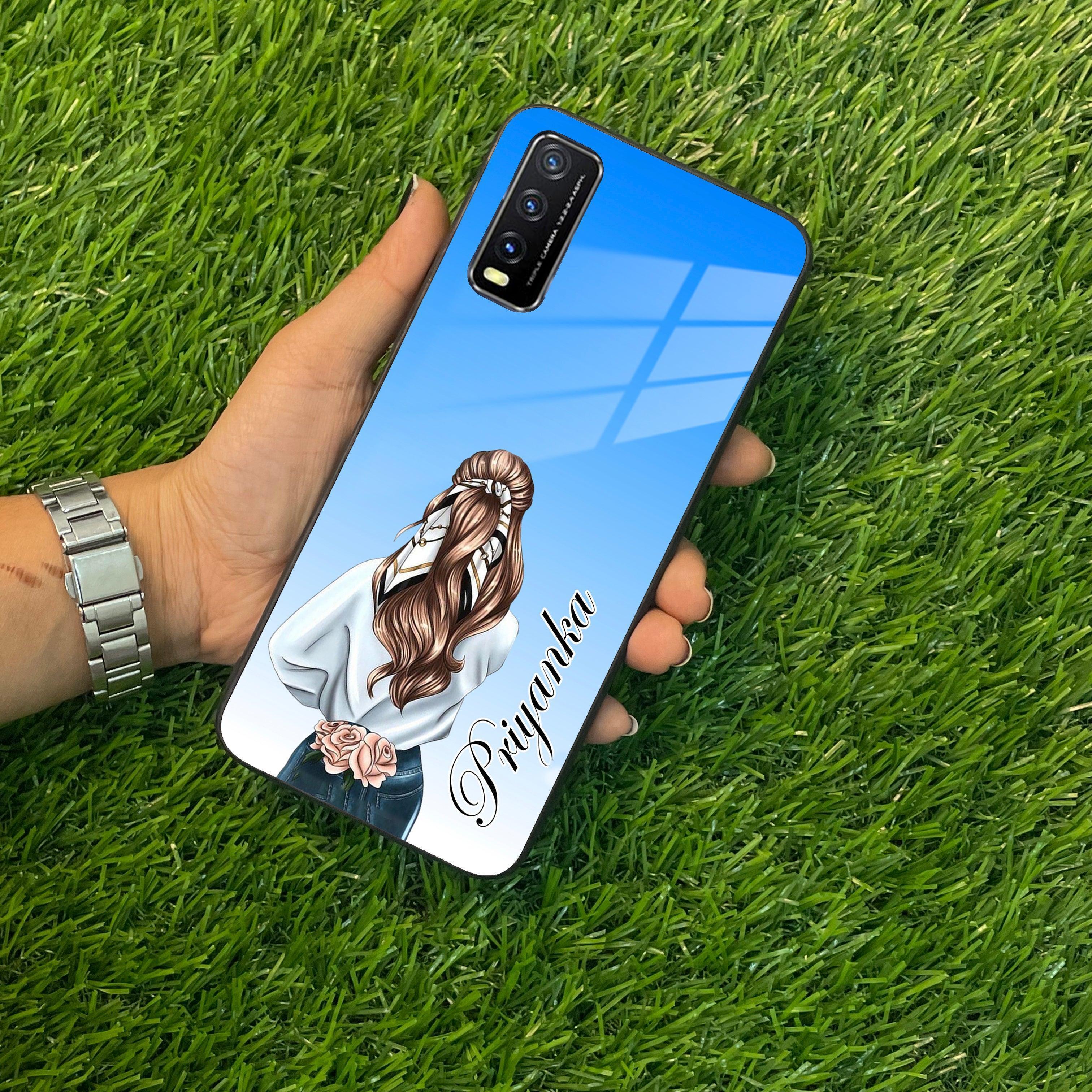 Styles Girl Customize Name Glass Case For Vivo - ShopOnCliQ