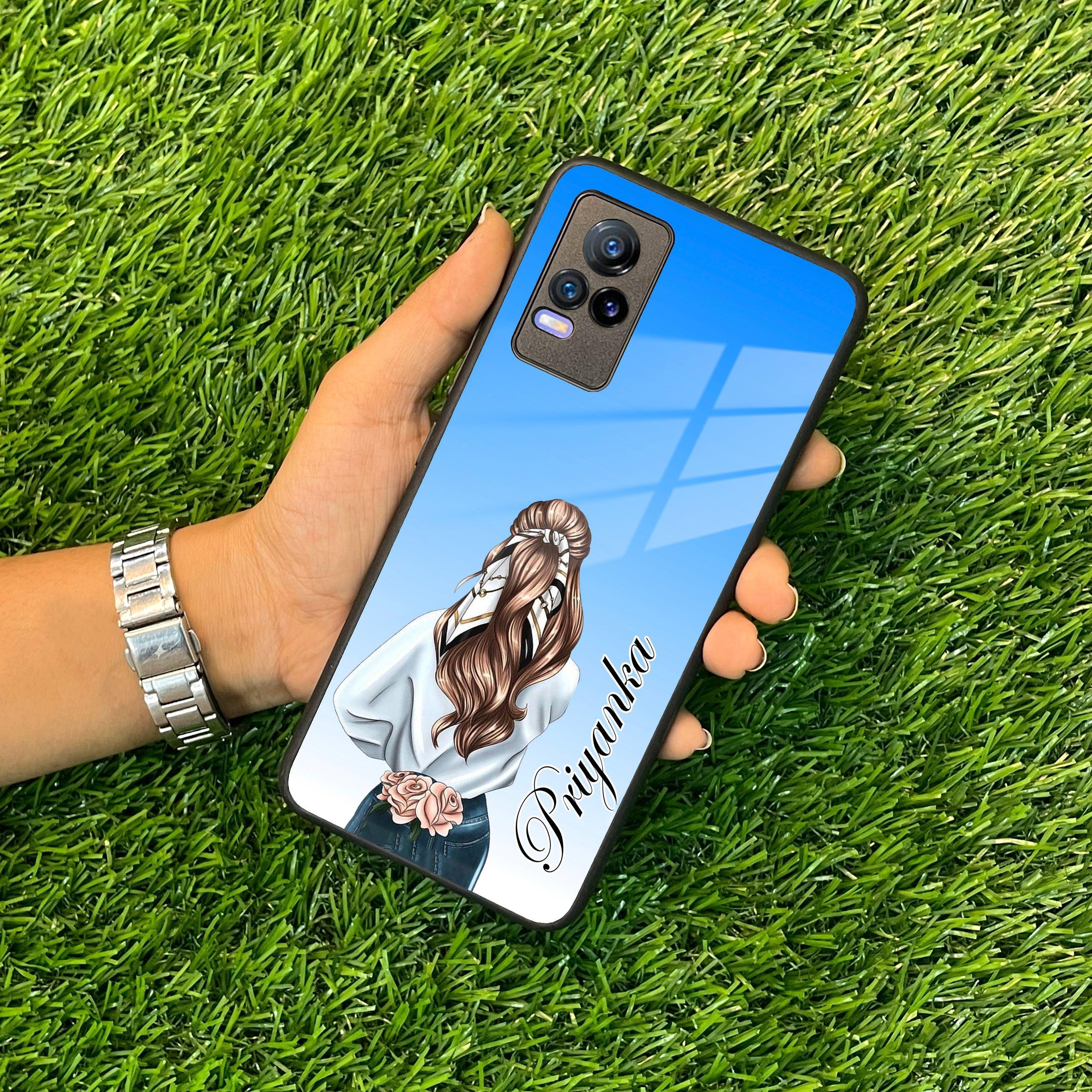 Styles Girl Customize Name Glass Case For Vivo - ShopOnCliQ