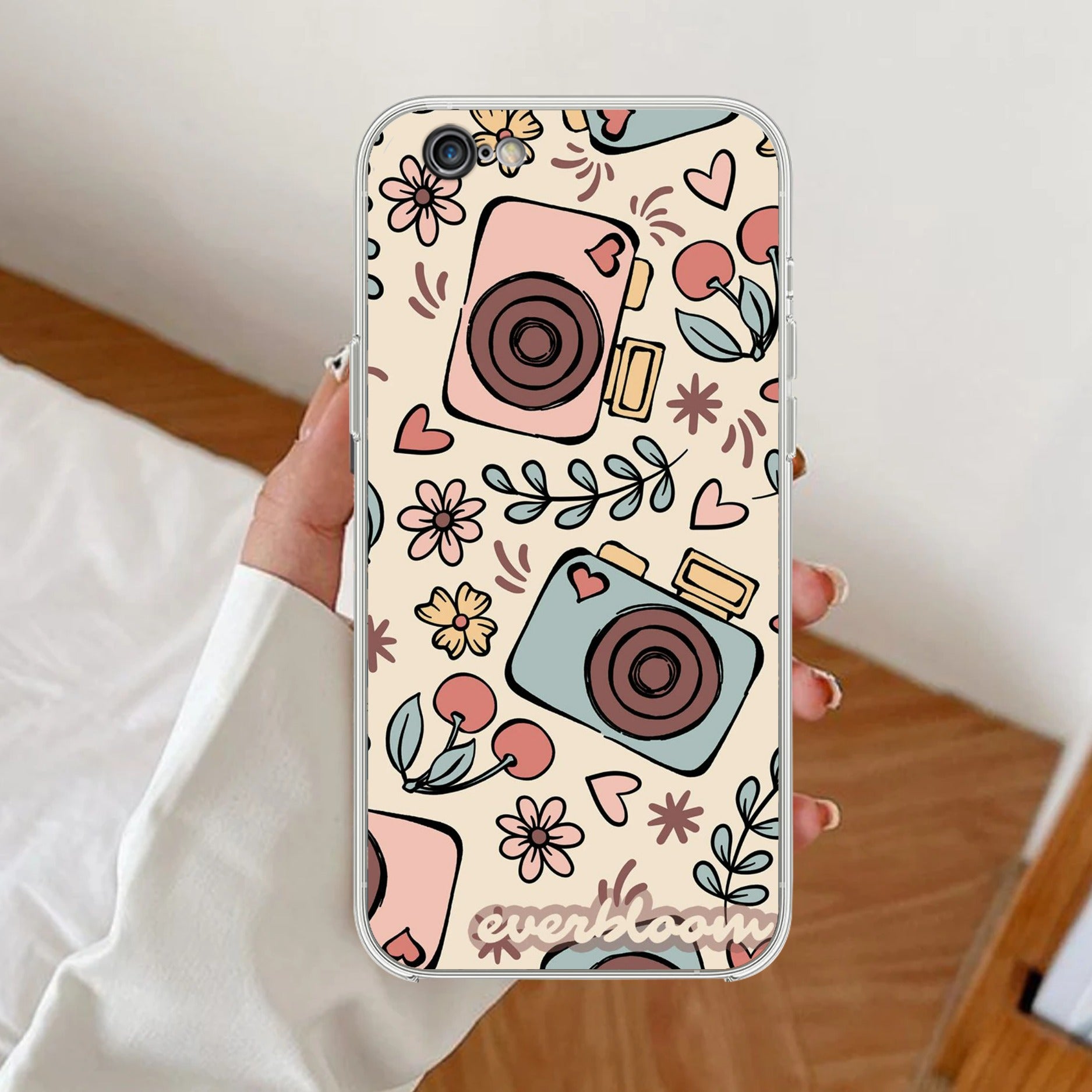 Summer Camera Transparent Silicon Case For iPhone 7 / iPhone 8 / iPhone Se 2020