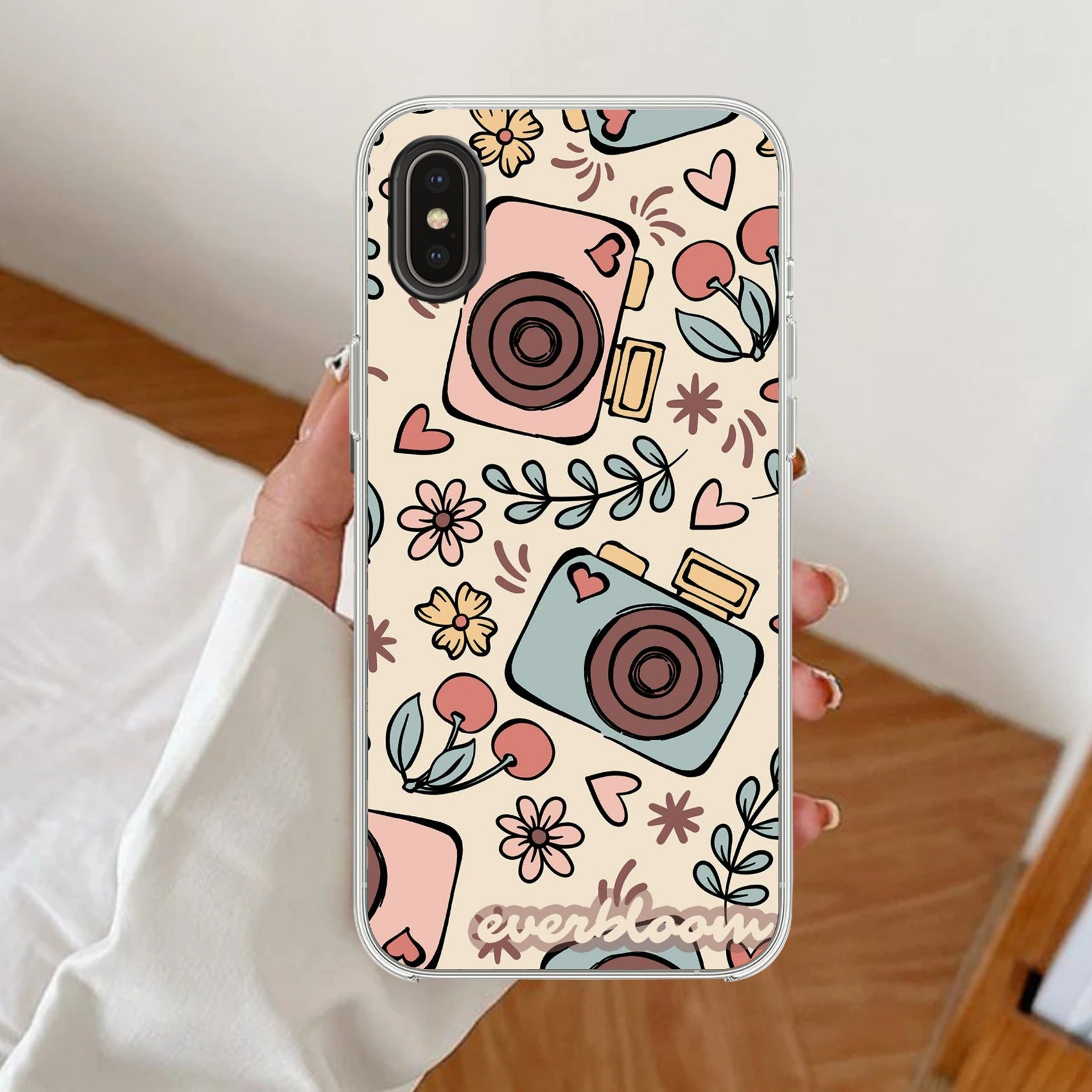 Summer Camera Anti Yellow Clear Case For iPhone XR