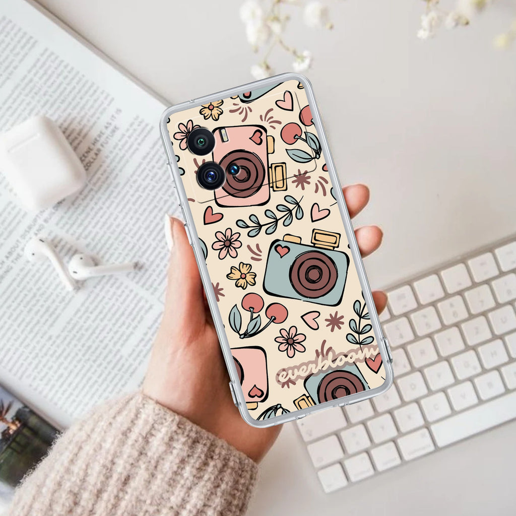 Summer Camera Transparent Silicon Case For iQOO Neo 7 Pro 5G