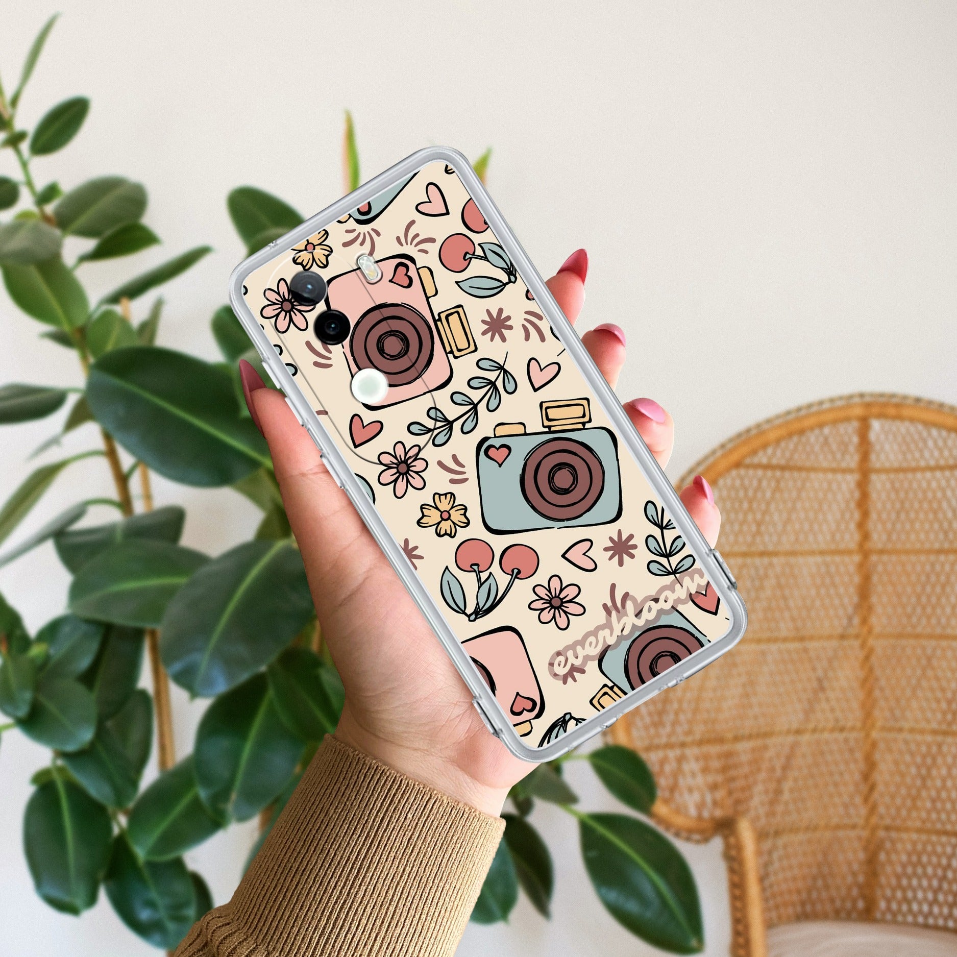 Summer Camera Transparent Silicon Case For iQOO Z9s 5G