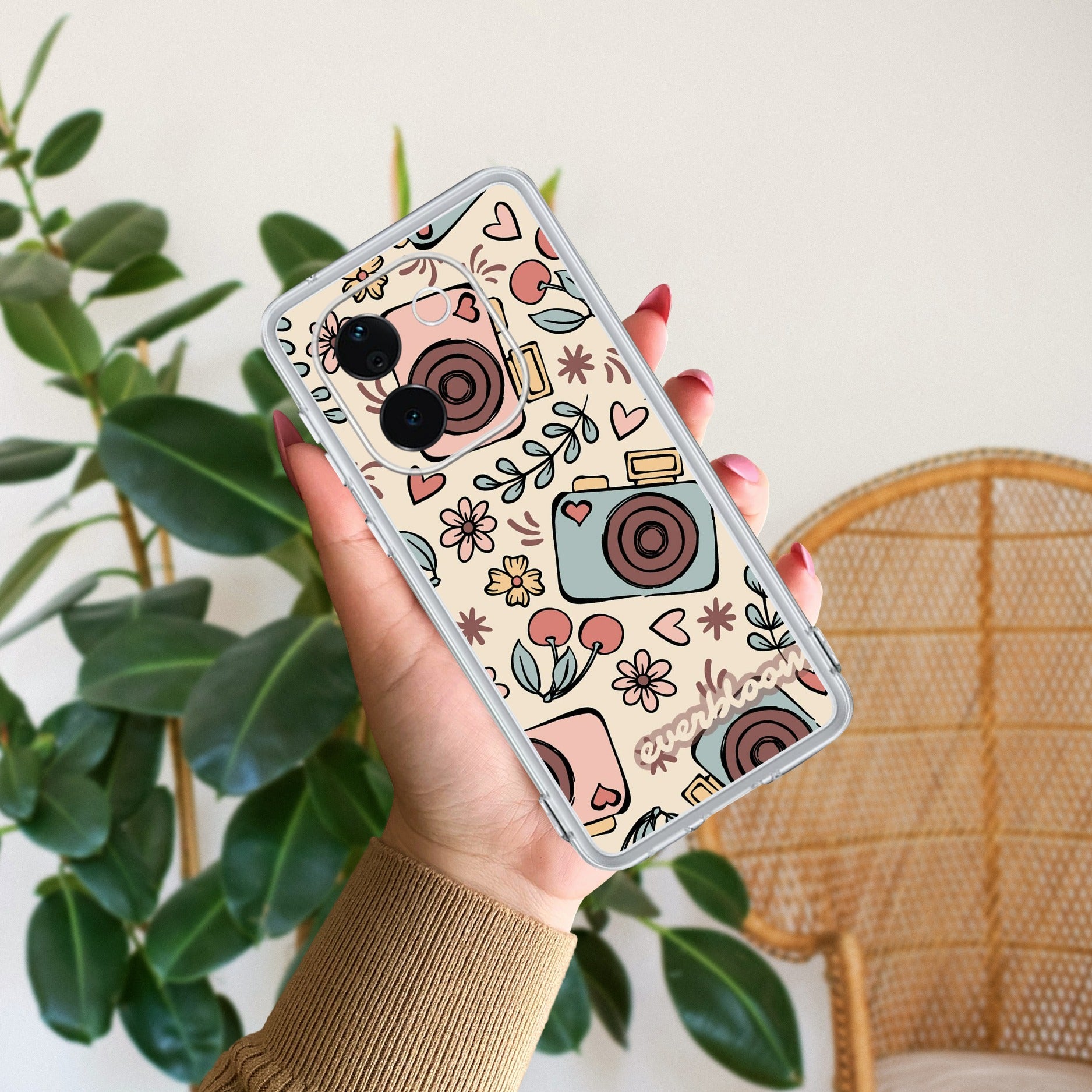 Summer Camera Transparent Silicon Case For iQOO Z9s Pro 5G