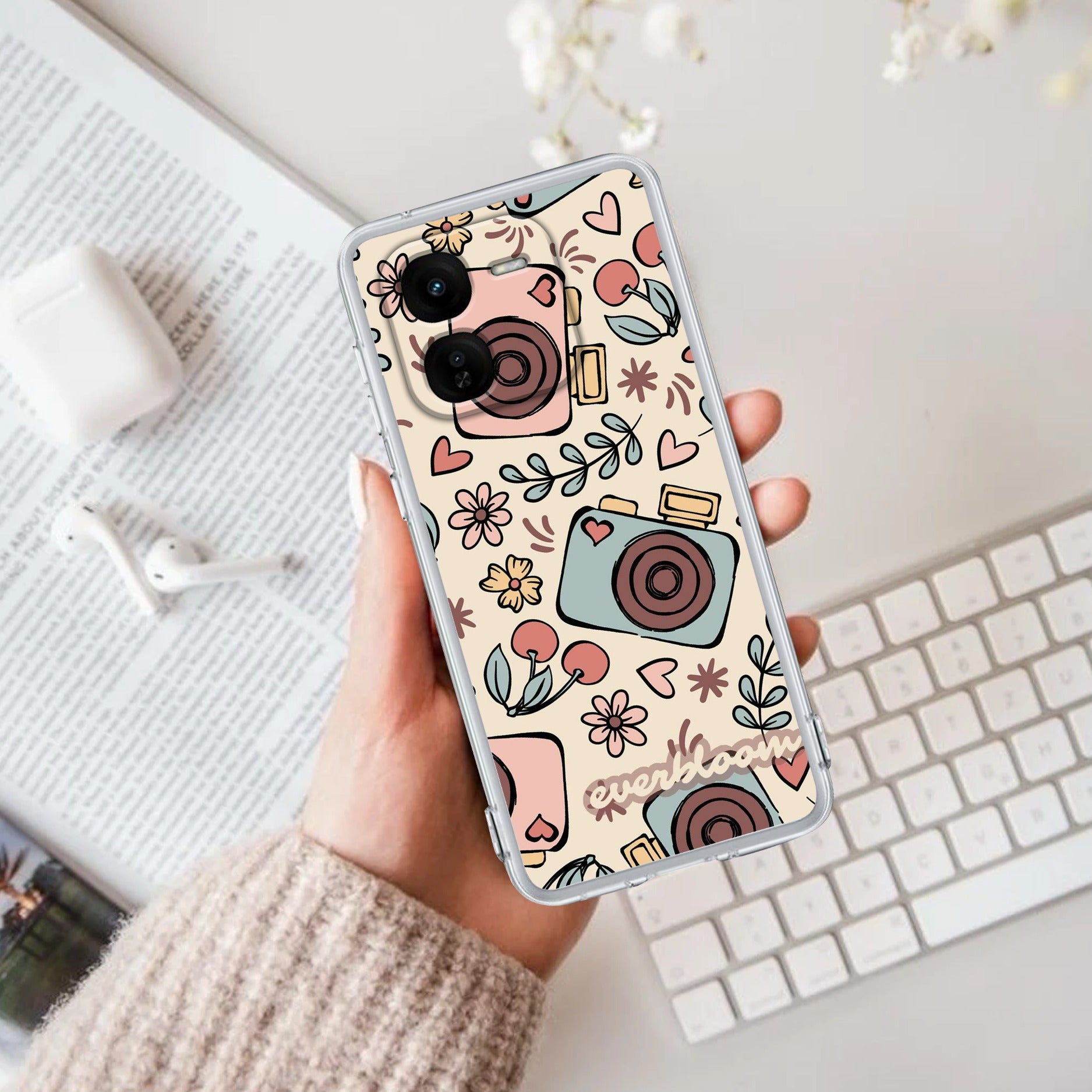 Summer Camera Transparent Silicon Case For iQOO Z9x 5G