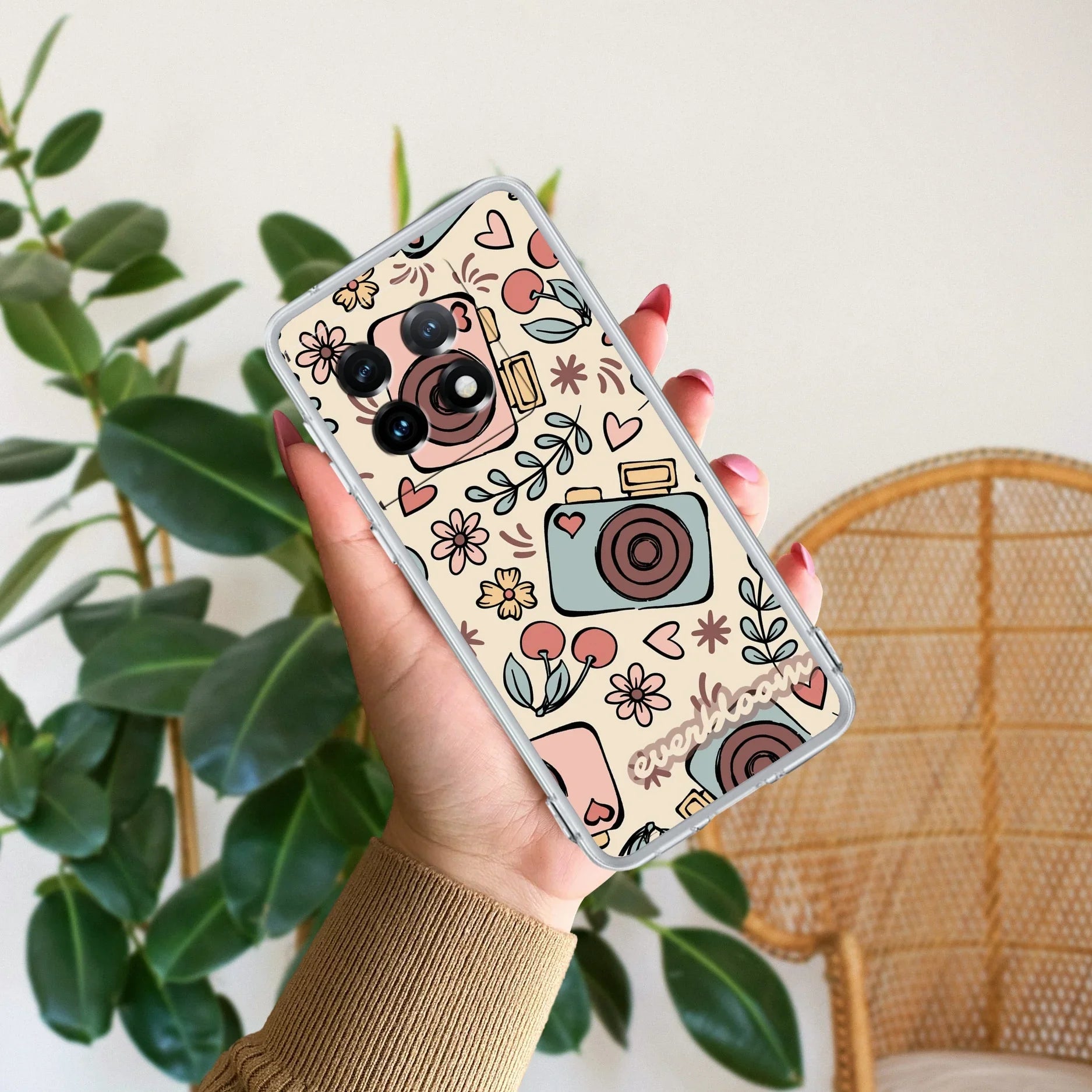 Summer Camera Transparent Silicon Case For OnePlus 11R 5G