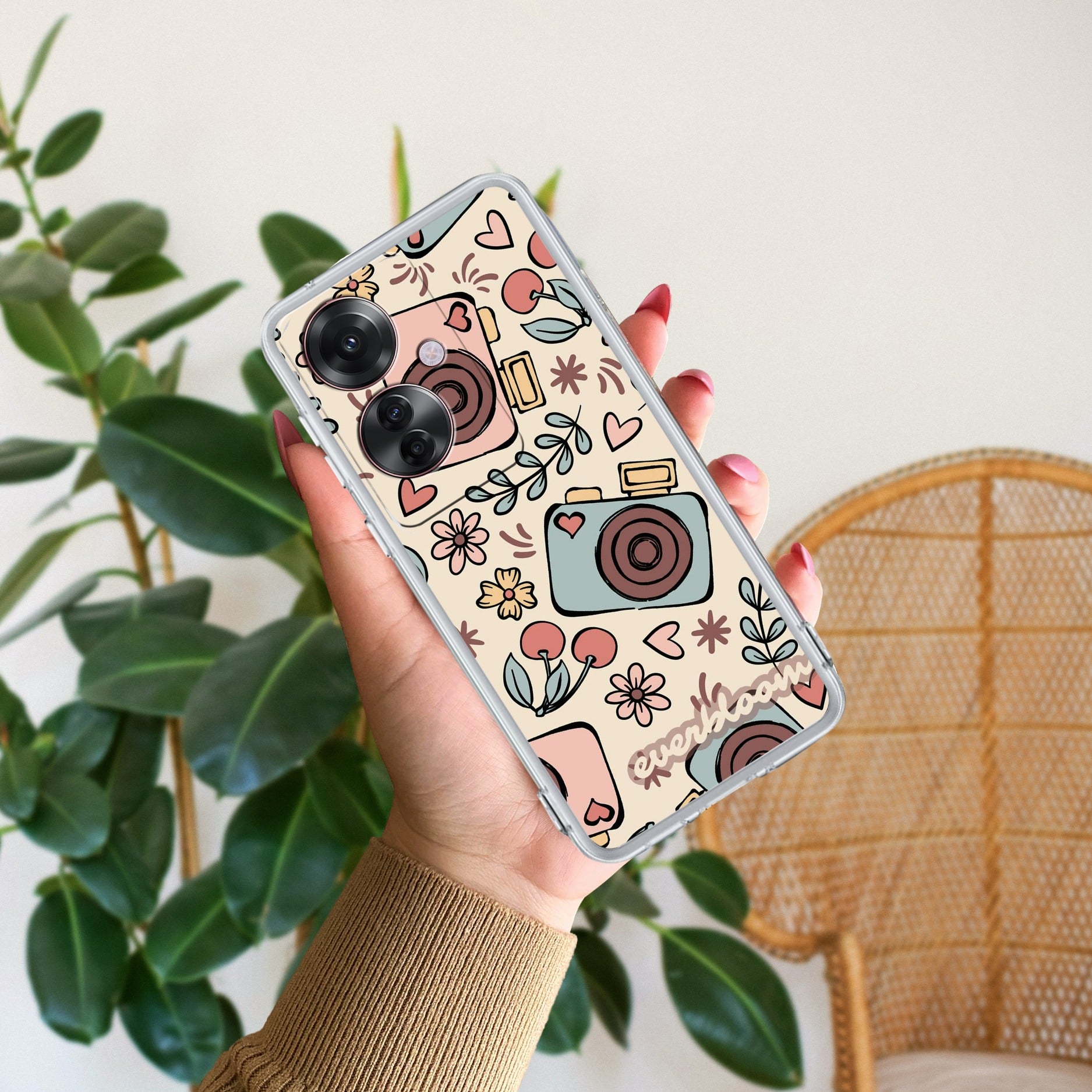 Summer Camera Transparent Silicon Case For Oppo F25 Pro 5G