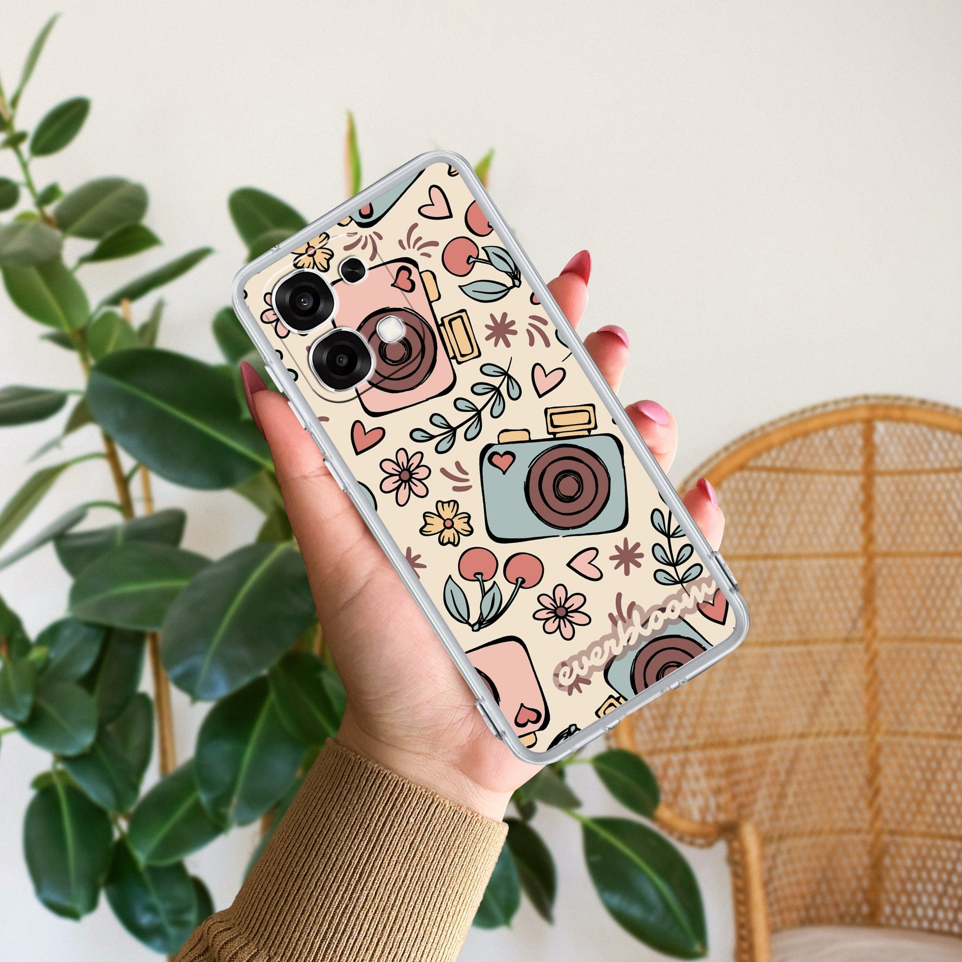 Summer Camera Transparent Silicon Case For Oppo F33 5G