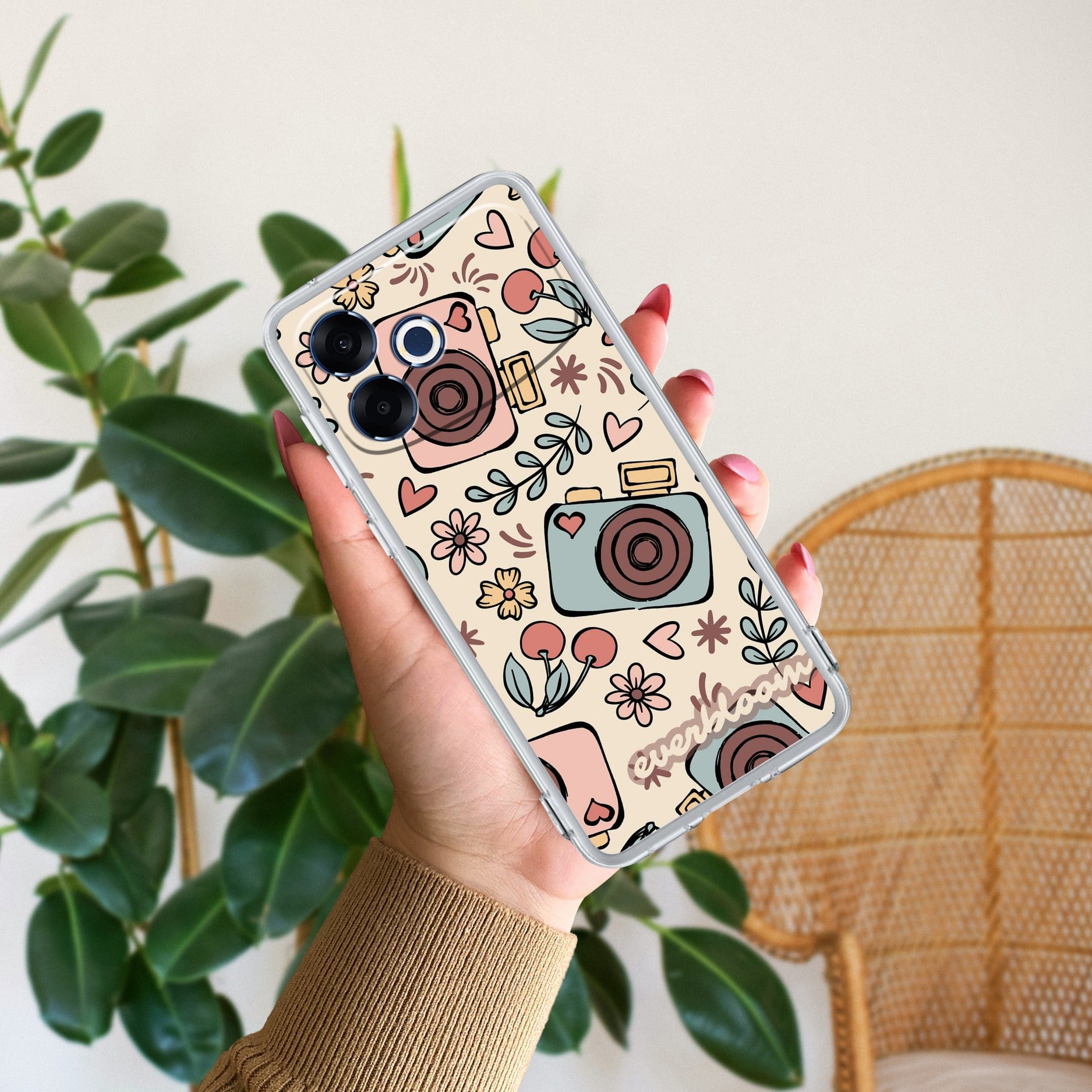 Summer Camera Transparent Silicon Case For Oppo F33 Pro 5G