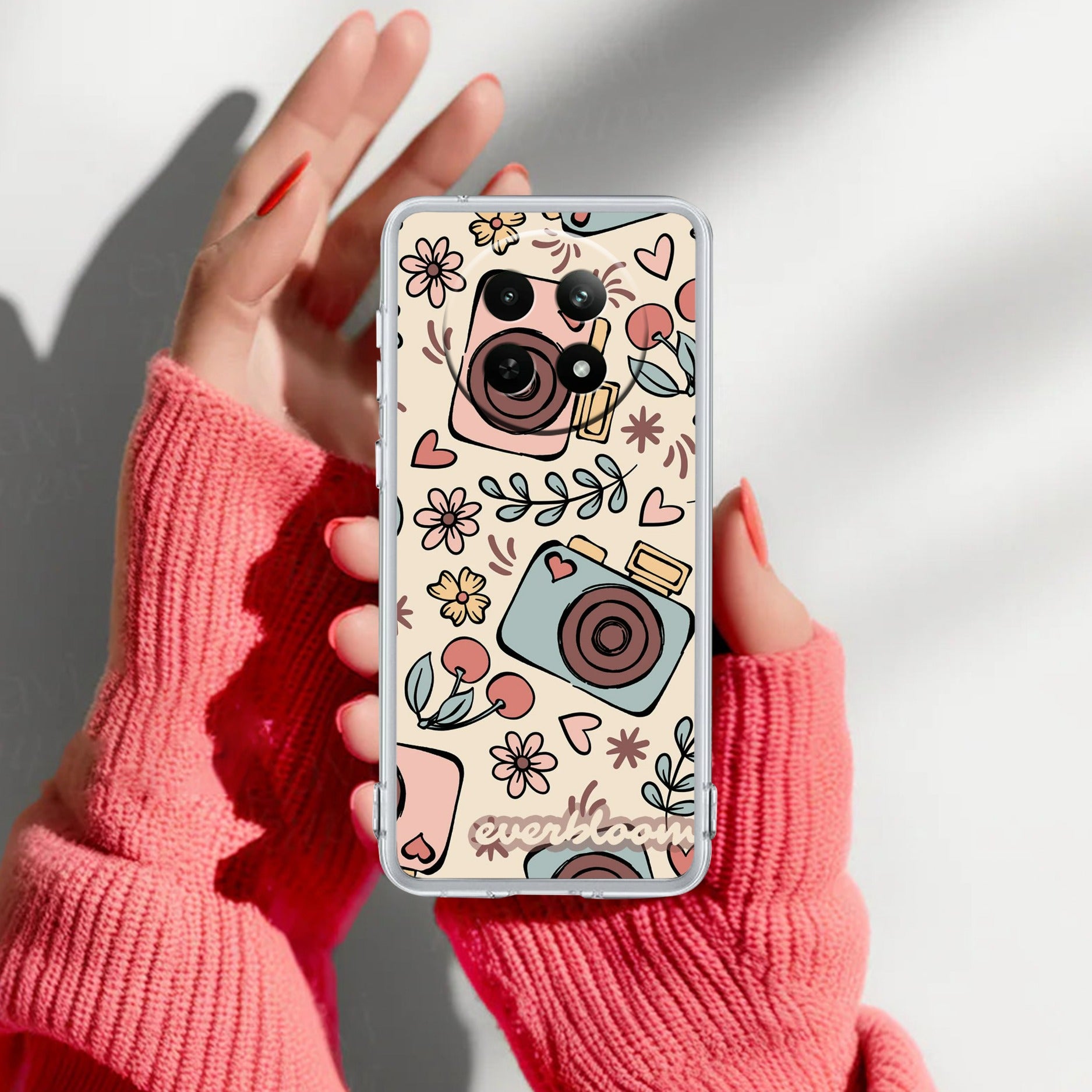 Summer Camera Transparent Silicon Case For Realme 13 Pro Plus 5G