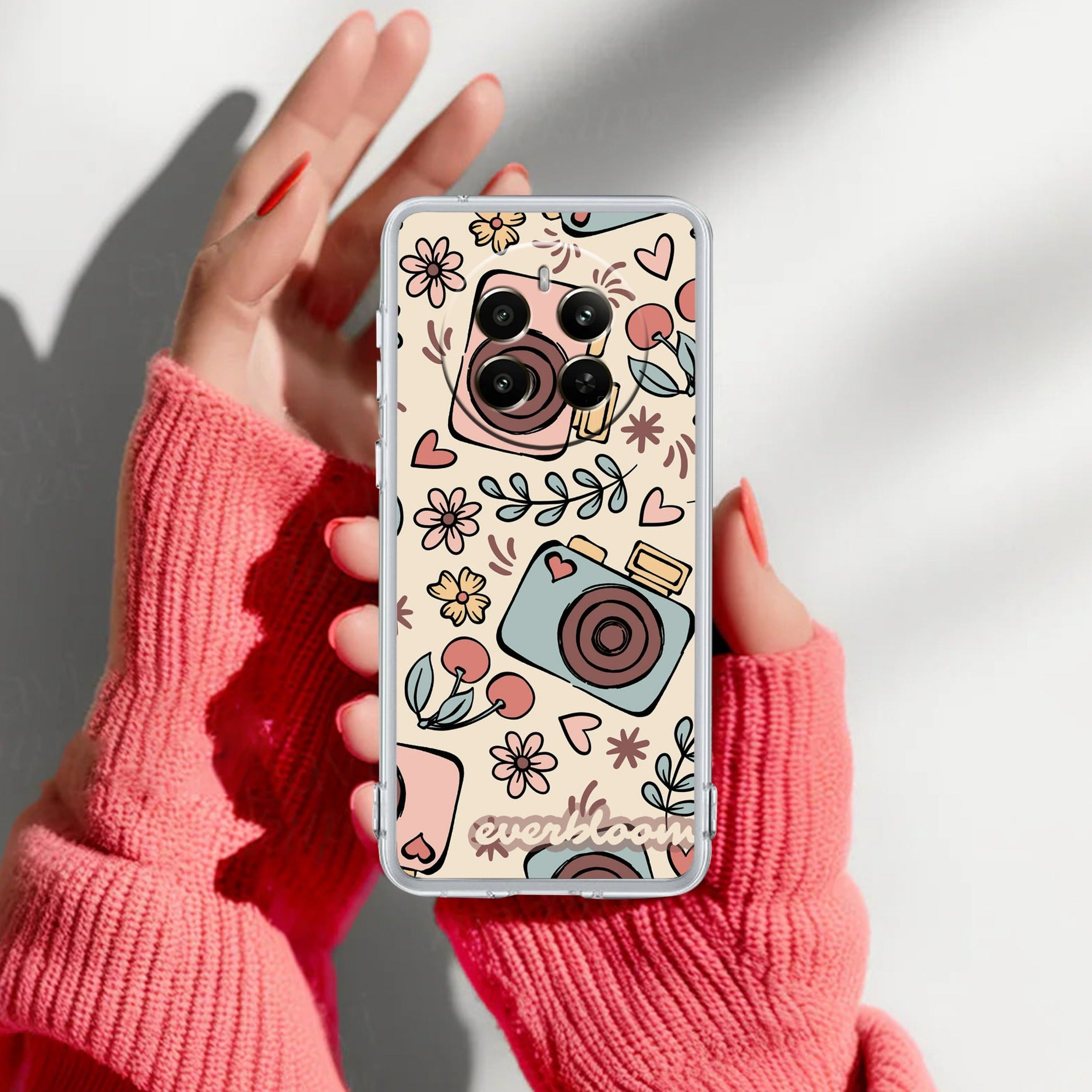 Summer Camera Transparent Silicon Case For Realme 12 Pro Plus 5G