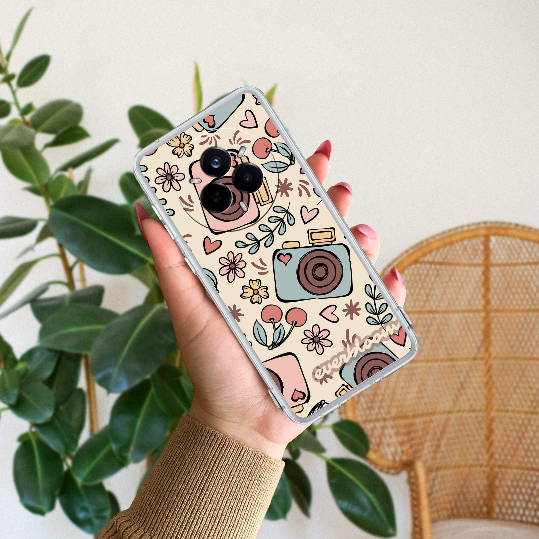 Summer Camera Transparent Silicon Case For Realme 9 Pro 5G
