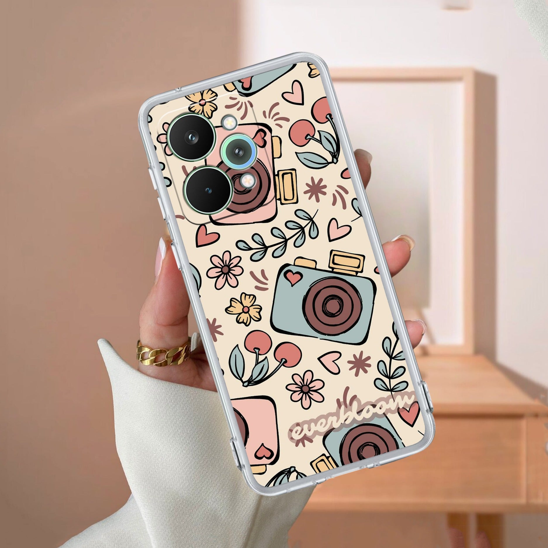 Summer Camera Transparent Silicon Case For Realme C75 5G